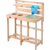 Happy People Outdoor-Spielküche Holz, Kunststoff, beige