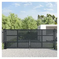 vidaXL Gartentor Anthrazit 400x125 cm Stahl