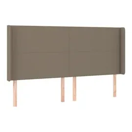vidaXL Boxspringbett mit Matratze & LED Taupe 160x200 cm Stoff