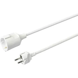 Sygonix SY-4872634 Strom Verlängerungskabel 16 A Weiß 3.00 m H05VV-F 3G 1,5 mm2