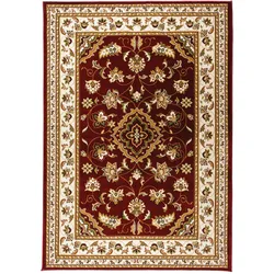 Kadima Design Traditioneller Teppich in Trendfarben `Glazert` . Farbe: Rot, 200x290 cm