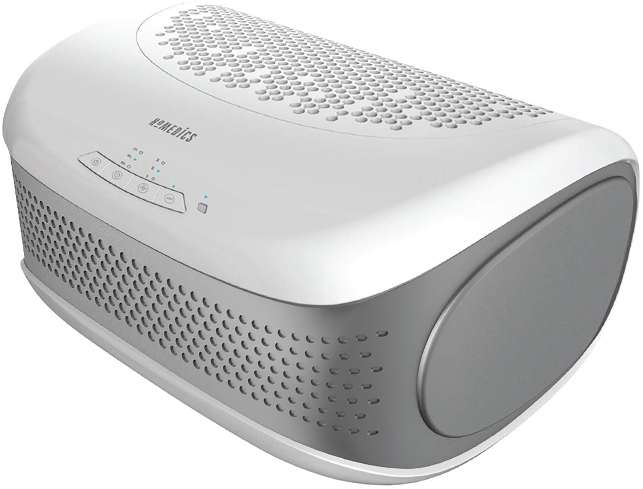 HoMedics Desktop Luftreiniger Air Purifier Raumluftreiniger| 3 Stufen HEPA & Aktivkohlefilter, Luftreinigung 99.97%, Allergie, Nachtlicht - entfernt Pollen, Staub, Rauch, Keime bis 0.3 Mikrometer