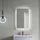 Talos LED ALVITO in matt schwarz 70x43 cm - Spiegel Hand Wave Sensor Funktion - feuchtraumgeeignet durch Aluminiumrahmen