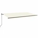 vidaXL Automatische Markise 600 x 350 cm creme