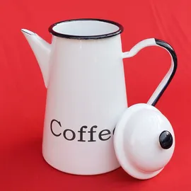 DanDiBo Ambiente DanDiBo Kaffeekanne 578TB Coffee 1,0 L emailliert 22 cm Wasserkanne Kanne Emaille Nostalgie Teekanne