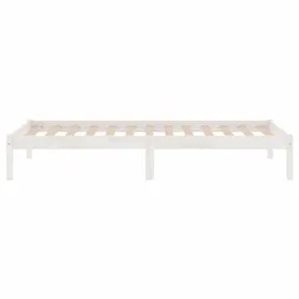 vidaXL Massivholzbett 100 x 200 cm Weiß