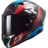 LS2 FF805 Thunder Carbon Supra 06 Helm, schwarz-rot-blau, Größe L