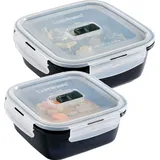 Luminarc Aufbewahrungsbox Black Box 2-tlg. schwarz