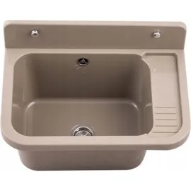 QLS Ausgussbecken Waschbecken Spülbecken Waschtrog draußen Garten Garage Werkstatt 10667 - Beige
