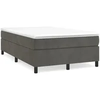 VidaXL Boxspringbett Dunkelgrau 120x200 cm Samt1393298