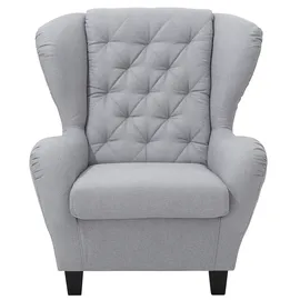 Home Affaire Ohrensessel »Alexandra« incl. Hocker, mit Steppung, in vielen Farben grau