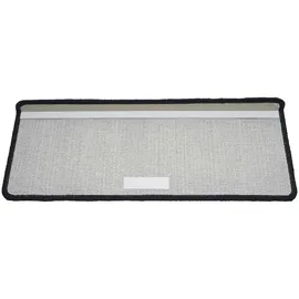 Mendler 15er-Set Stufenmatte HWC-G49, Treppenteppich Treppenschutz Treppenmattenset, 65x25cm ~ rechteckig, schwarz-anthrazit