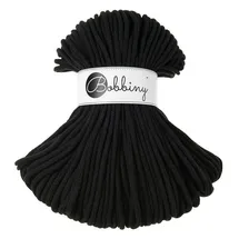 Bobbiny Garn 5 mm Schwarz 100 m