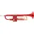 Roy Benson Bb-Trompete TR-101R (ML Bohrung, Edelstahl Ventile, Goldmessing Mundrohr, elegantes Design, im leichten Rechtecketui, mit Rucksackfunktion), Rot