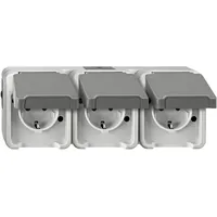 Merten Schuko-Steckdose 3-fach Lichtgrau 1 St.