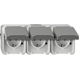 Merten Schuko-Steckdose 3-fach Lichtgrau 1 St.