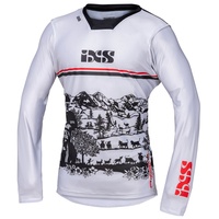 IXS Trigger 3.0, Trikot unisex - Weiß/Schwarz/Rot - XS