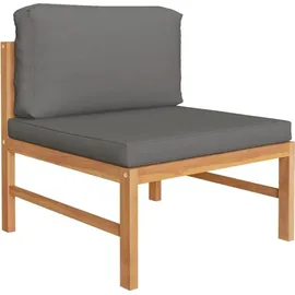 vidaXL Garten-Lounge-Set 2-tlg. natur/dunkelgrau