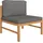 vidaXL Garten-Lounge-Set 2-tlg. natur/dunkelgrau