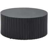 FineBuy Couchtisch FineBuy Sofatisch Metall Schwarz 67x67x31 cm Wohnzimmertisch Rund
