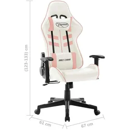 vidaXL 20534 Gaming Chair weiß/rosa