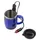 All Ride Thermobecher 24 V – Kaffeekanne mit Heizelement – Wasserkocher 350 ml – Blau - Blau