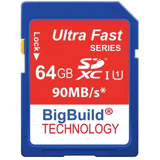 BigBuild Technology 64GB Ultra-schnell 90MB/s SD SDHC Speicherkarte für Panasonic Lumix DMC FZ1000 Kamera