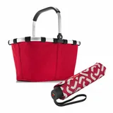 REISENTHEL® Einkaufskorb carrybag Set Red, mit umbrella pocket classic rot