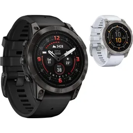 Garmin Epix Pro (Gen 2) Sapphire 47 mm schwarz/carbongrau Titan mit Silikonarmband