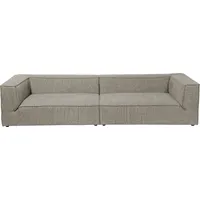 Big-Sofa TOM TAILOR HOME "BIG CUBE" Sofas Gr. B/H/T: 300cm x 66cm x 129cm, Chenillestoff TSE, mit Sitztiefenverstellung, beige (nature tse 21) in 2 Breiten, wahlweise mit Sitztiefenverstellung, Tiefe 129 cm