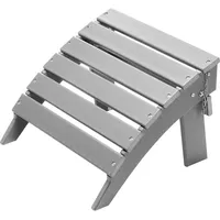 Vevor Fußstütze Adirondack Ottoman 430x480x330mm HDPE Gartenstuhl, Faltbar Grau