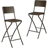 Relaxdays Barhocker klappbar 44 x 115 x 63 cm Braun