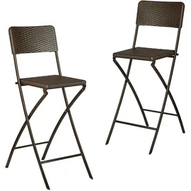 Relaxdays Barhocker klappbar 44 x 115 x 63 cm Braun