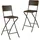 Relaxdays Barhocker klappbar 44 x 115 x 63 cm Braun