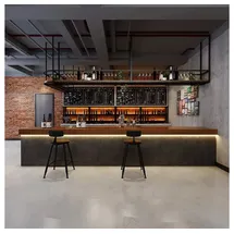 360Home 【CTSN 180】Theke Industriestil-Kassentheke Restaurant-Bar Bar-Theke Empfangstheke Rezeption Kasse Bar 180*60*100cm Grau 180 CM Industrial Look Für Restaurant Und CTSN180