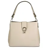 Cluty Umhängetasche, echt Leder, Made in Italy beige