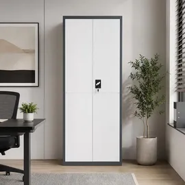 VCM Malivo Aktenschrank 80 x 180 x 40 cm schwarz