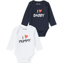 Kidsworld Langarmbody in marine/weiß | Gr.: 74/80