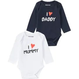 Kidsworld Langarmbody in marine/weiß | Gr.: 74/80