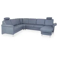 Polsterecke SYSTEMPOLSTER ZORA (U-F 244x163 cm) - blau - U-F 244x163 cm