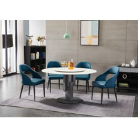 JVmoebel Esstisch, Esszimmer Möbel Oval Esstisch Tisch Design Tische Luxus Möbel Rund weiß