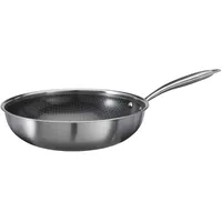 Mojawo Edelstahl Wok Bratpfanne 28 cm Keramik Antihaft alle Herdarten