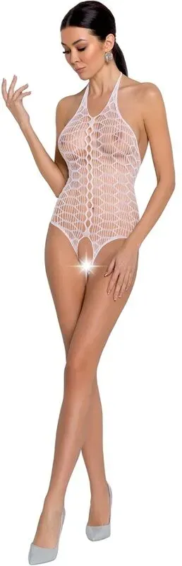 PASSION  Woman BS087 Bodystocking Weiß One Size