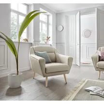 OTTO home Sessel Bille Mikrofaser 87 x 86 x 90 cm Beige
