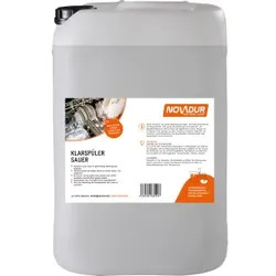 NOVADUR Klarspüler sauer , Verhindert Kalkschlieren und Wasserflecken, 20 Liter - Kanister