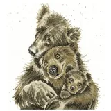 Bothy Threads Kreuzstich Set mit Zählmuster Bären Umarmungen