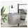 vidaXL Hängenachtschrank Betongrau 38 x 34 x 40 cm Grau
