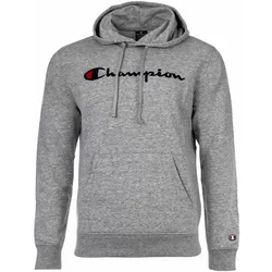 Champion Herren Hoodie - Hooded Sweatshirt, Pullover, Logo, Kapuze, einfarbig Grau XL