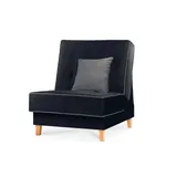 Konsimo Schlafsessel Dozer Velours 80 x 94 x 93 cm Schwarz mit Schlaffunktion