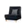 Konsimo Schlafsessel Dozer Velours 80 x 94 x 93 cm Schwarz mit Schlaffunktion